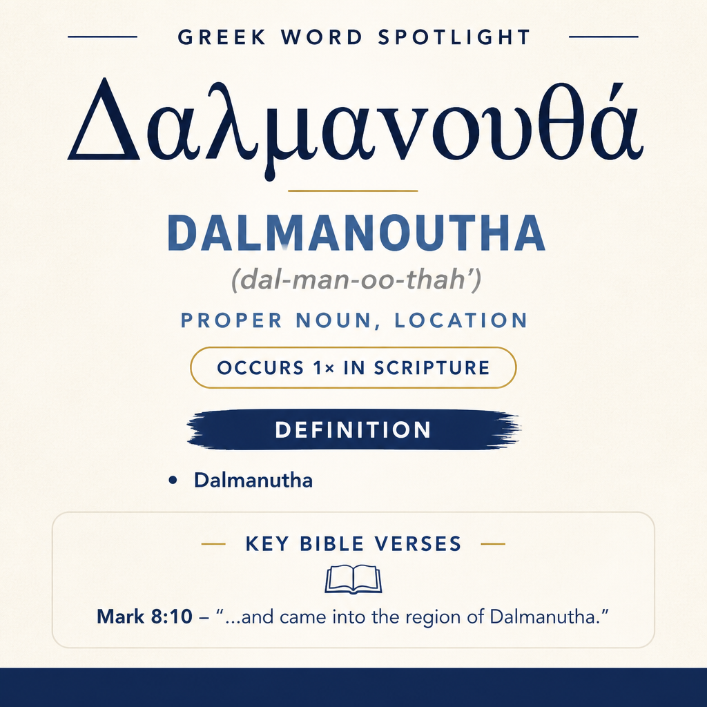 Exploring the Meaning of Dalmanoutha in Greek statistics