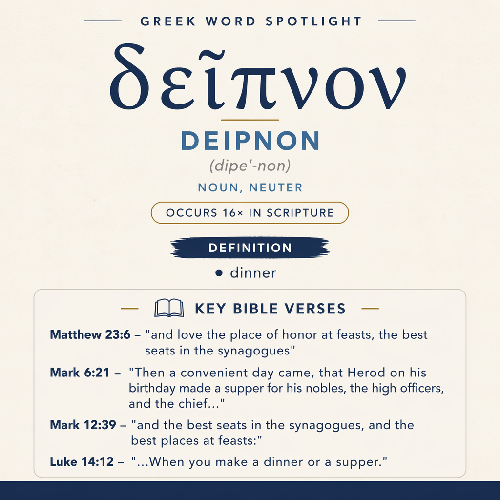 Exploring the Meaning of Deipnon in Greek statistics