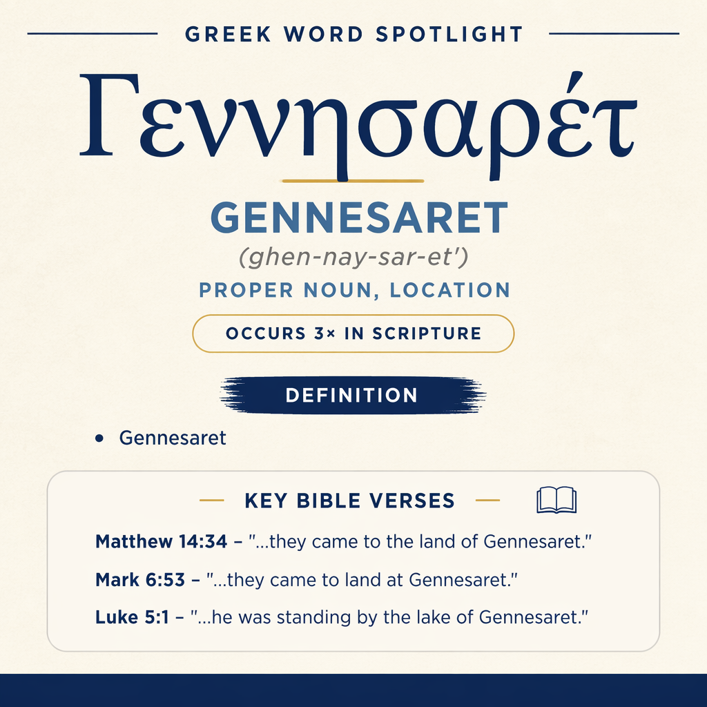 Exploring the Meaning of Gennesaret in Greek statistics
