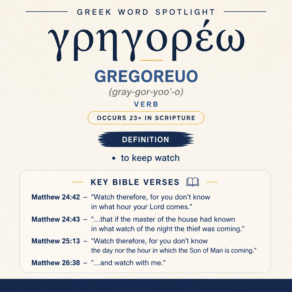Exploring the Meaning of Gregoreuo in Greek statistics