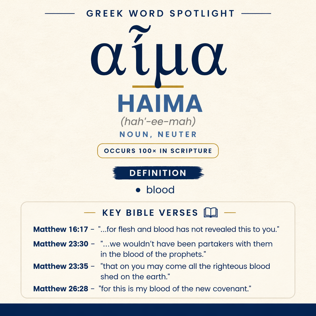 Exploring the Meaning of Haima in Greek statistics