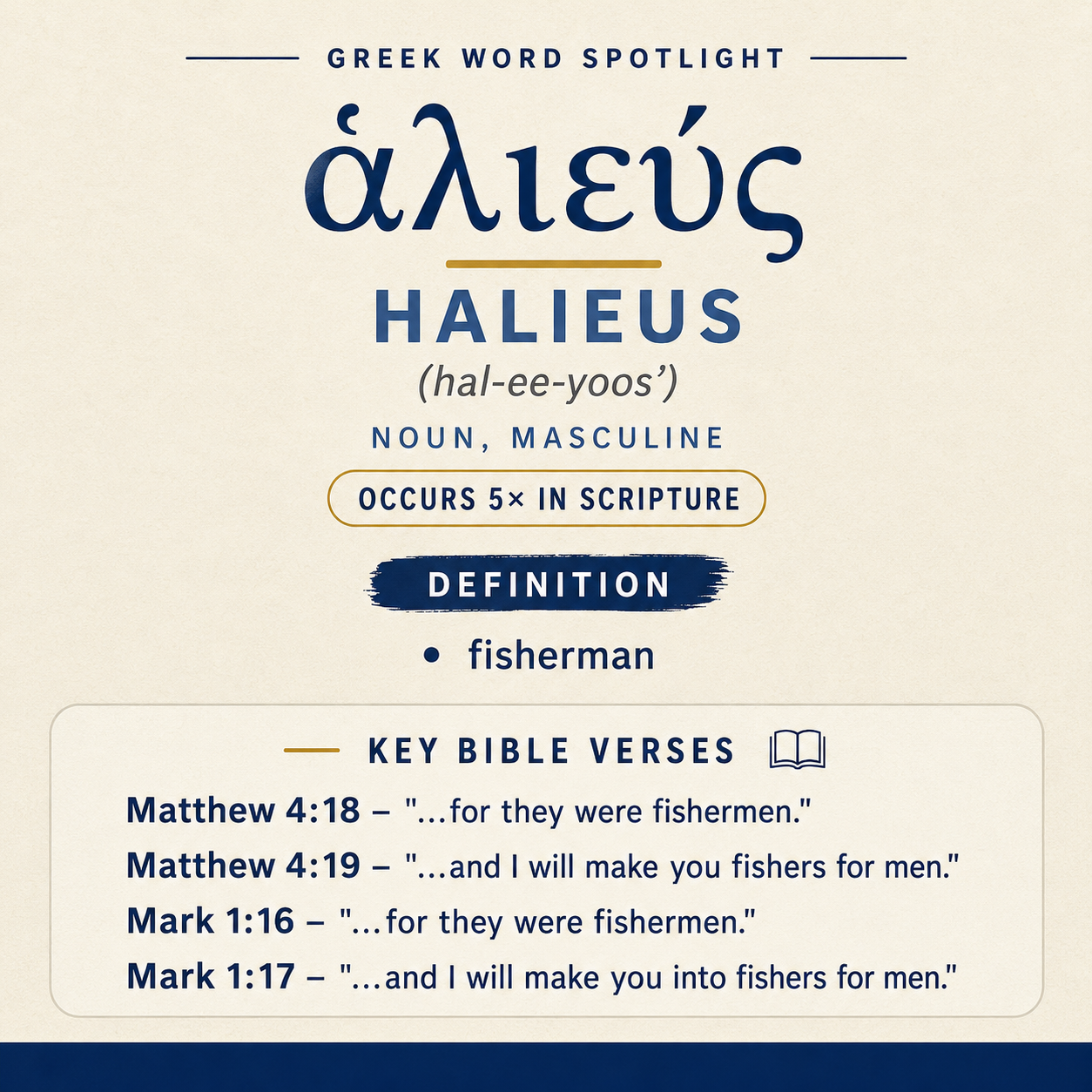 Exploring the Meaning of Halieus in Greek statistics