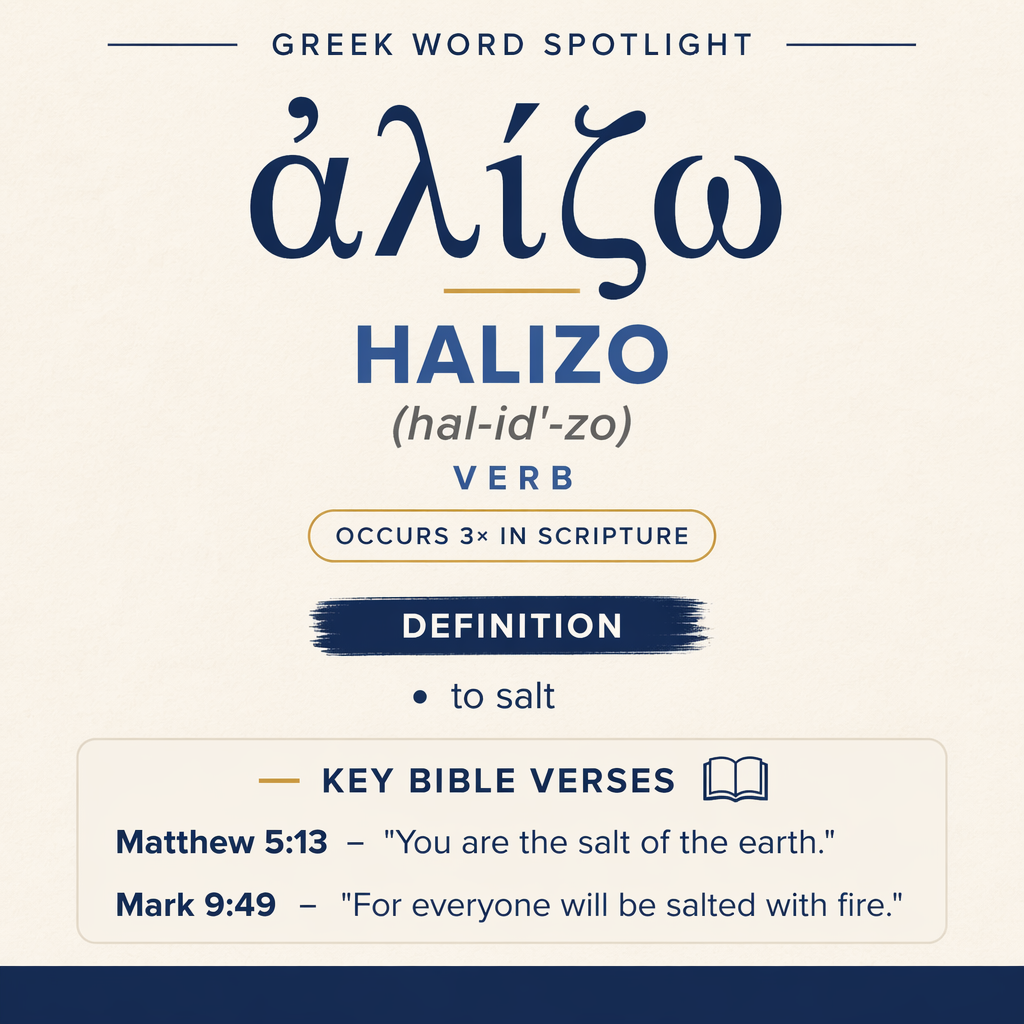 Exploring the Meaning of Halizo in Greek statistics