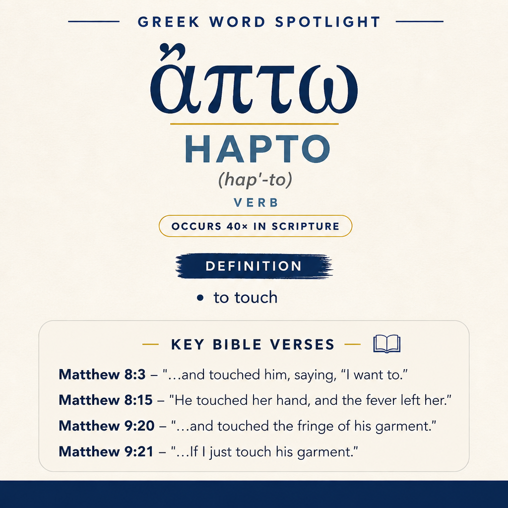 Exploring the Meaning of Hapto in Greek statistics