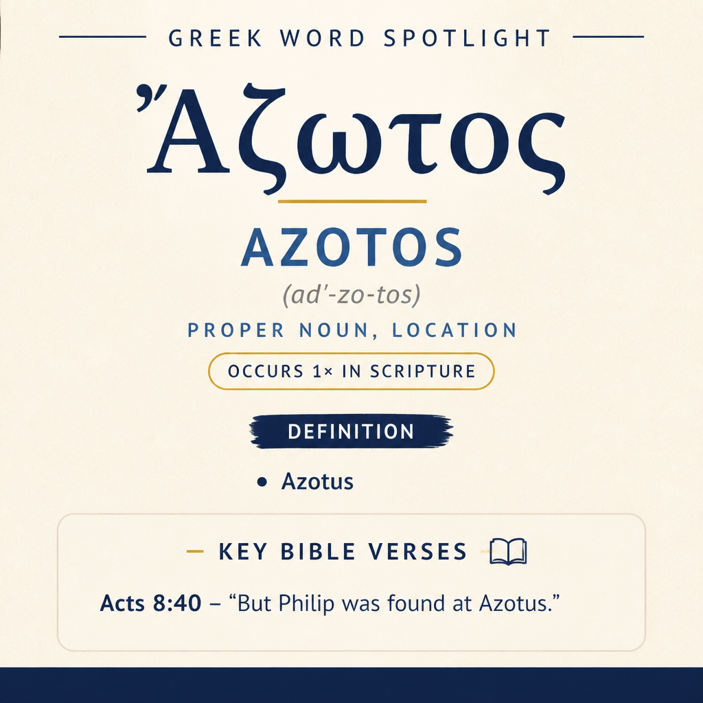 Understanding the Biblical Significance of Azotos in Greek statistics