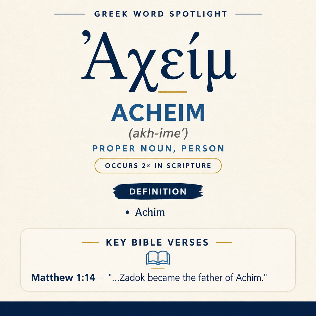 Understanding the Meaning of Acheim in Greek statistics