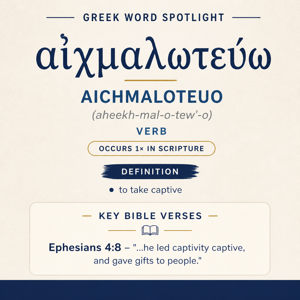 Understanding the Meaning of Aichmaloteuo in Greek statistics
