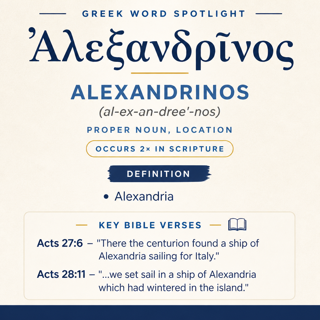 Understanding the Meaning of Alexandrinos in Greek statistics