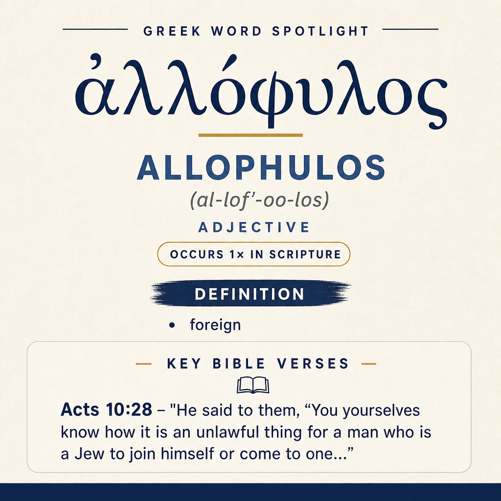 Understanding the Meaning of Allophulos in Greek statistics
