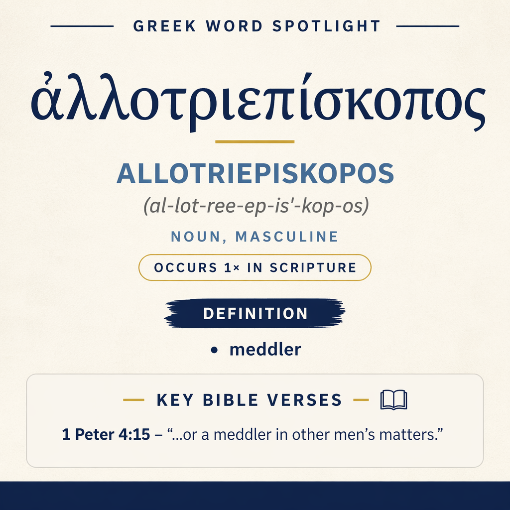 Understanding the Meaning of Allotriepiskopos in Greek statistics
