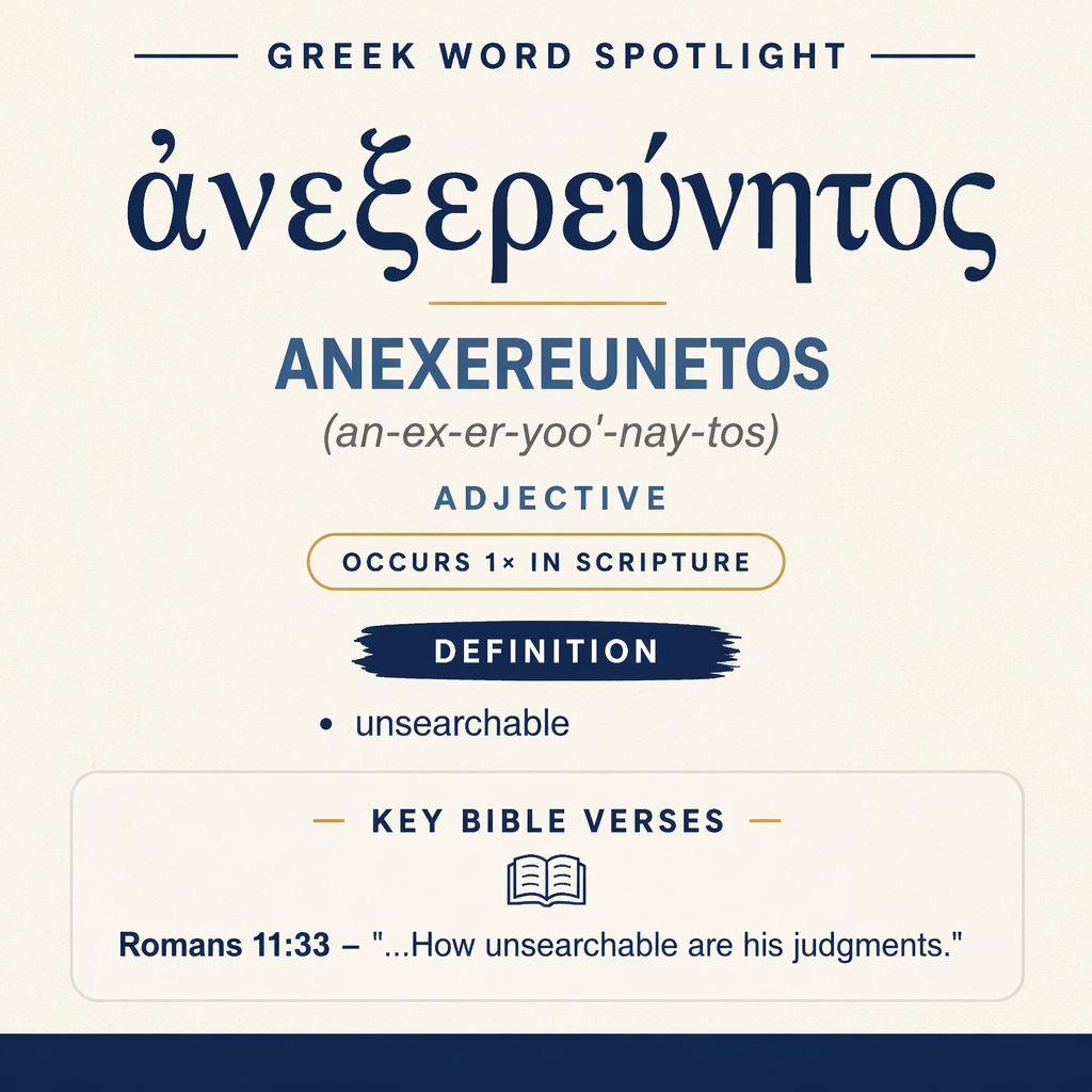 Understanding the Meaning of Anexereunetos in Greek statistics
