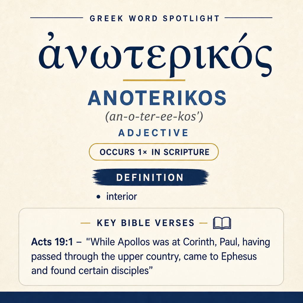 Understanding the Meaning of Anoterikos in Greek statistics