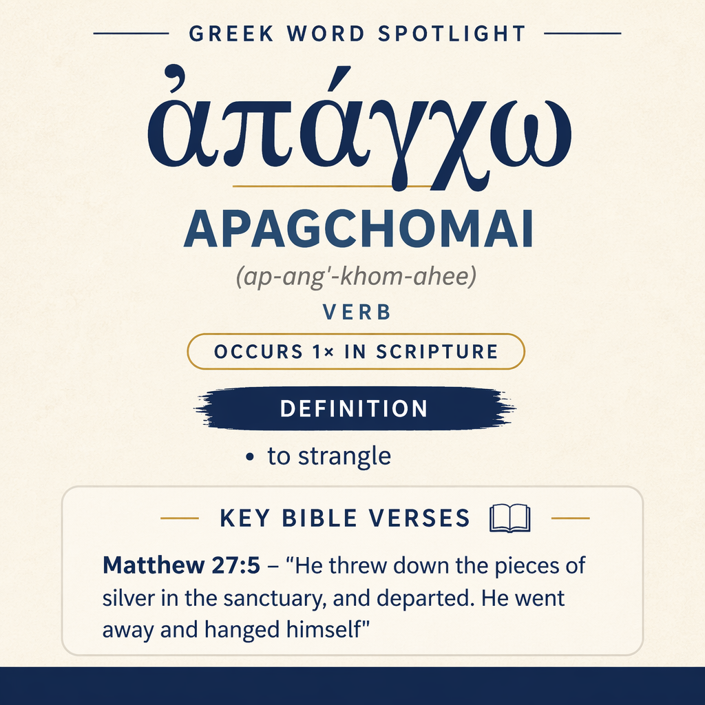Understanding the Meaning of Apagchomai in Greek statistics