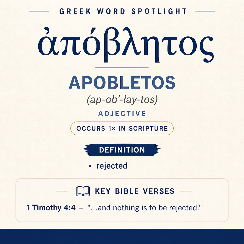 Understanding the Meaning of Apobletos in Greek statistics