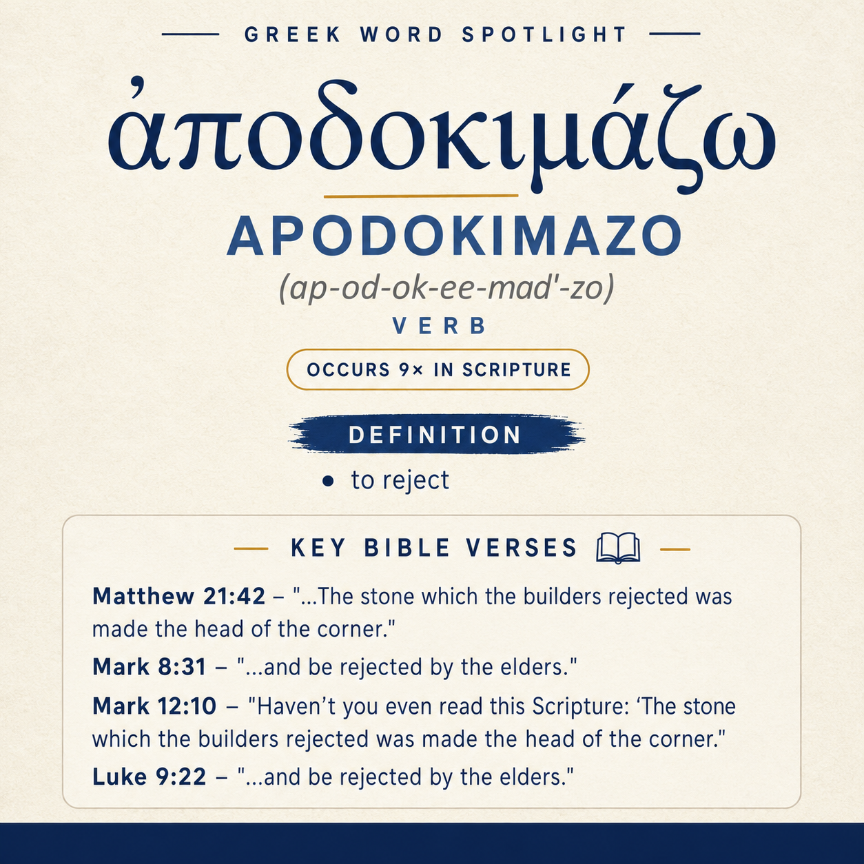 Understanding the Meaning of Apodokimazo in Greek statistics