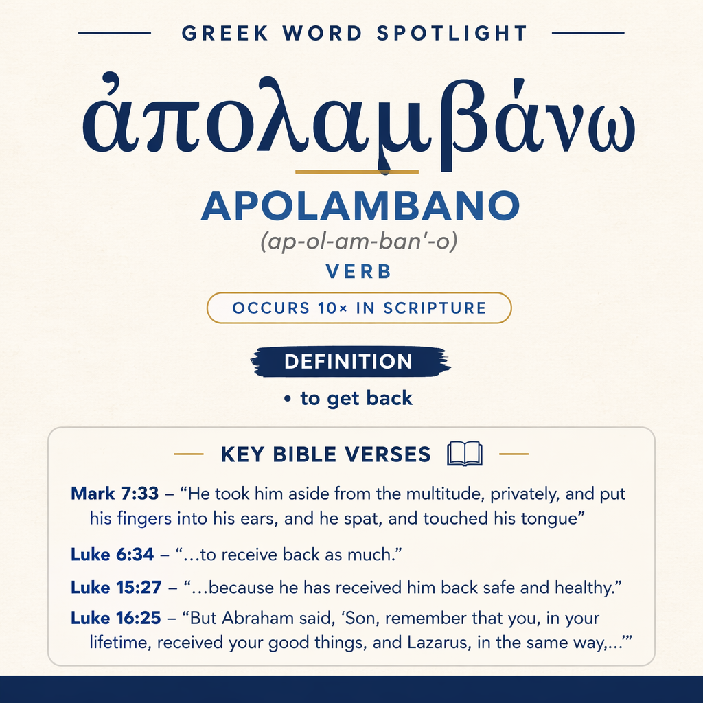 Understanding the Meaning of Apolambano in Greek statistics