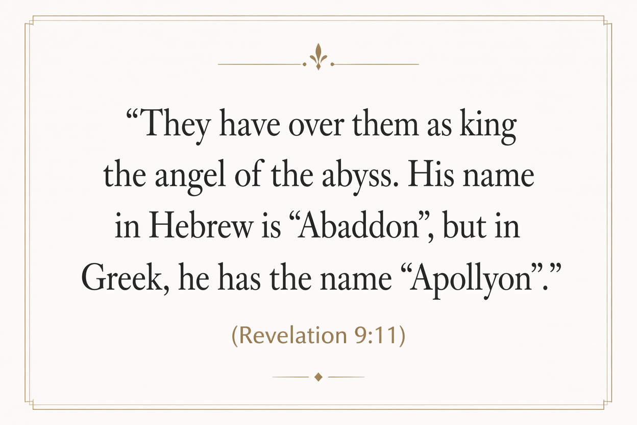 Key insight about Understanding the Meaning of Apollyon in Greek