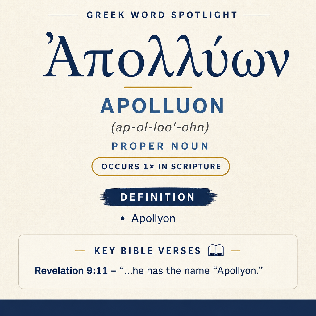 Understanding the Meaning of Apollyon in Greek statistics