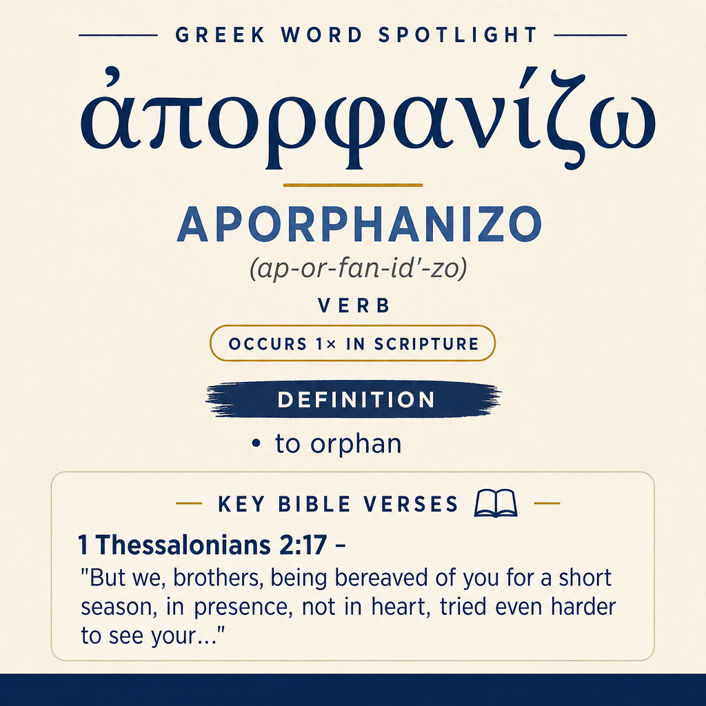 Understanding the Meaning of Aporphanizo in Greek statistics