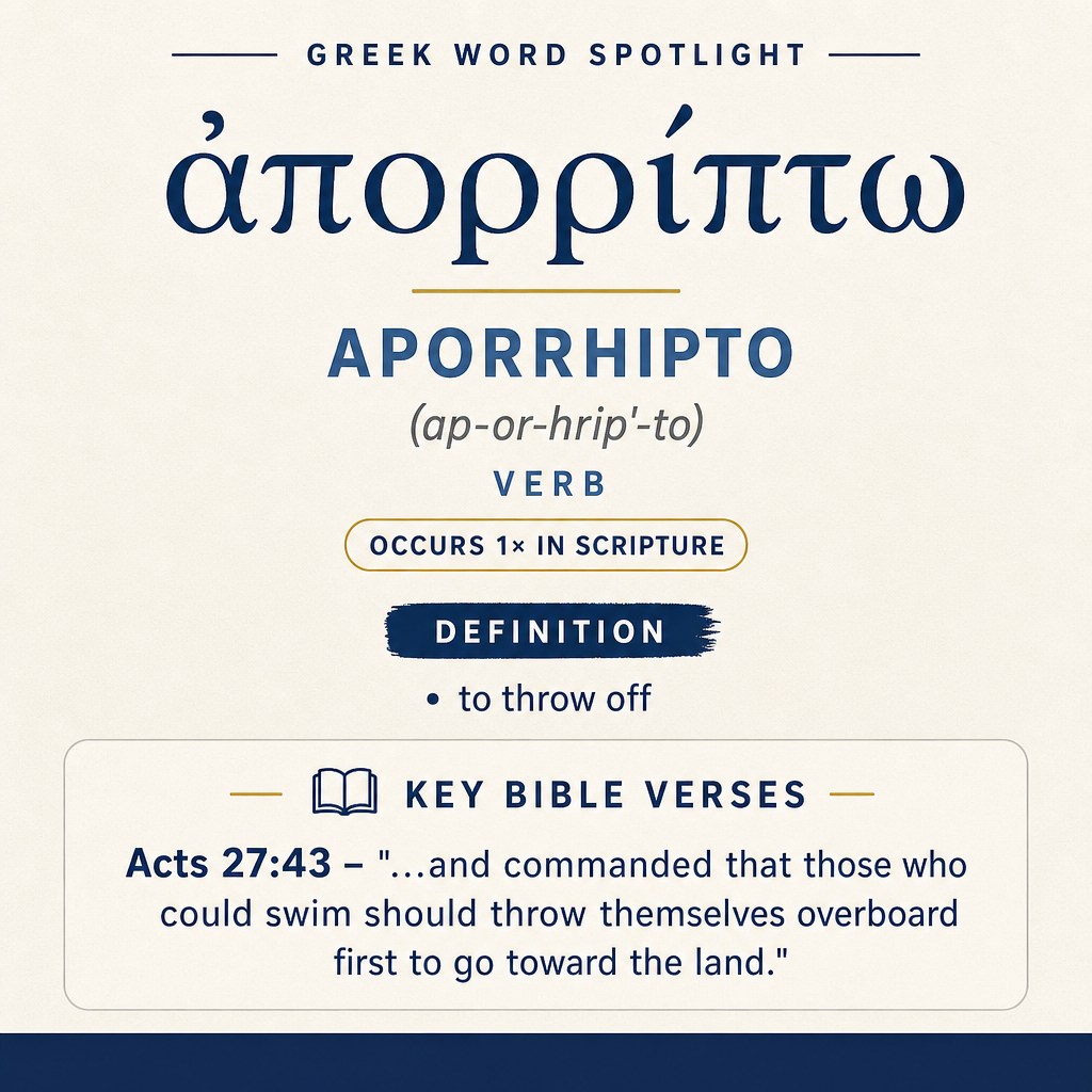 Understanding the Meaning of Aporrhipto in Greek statistics