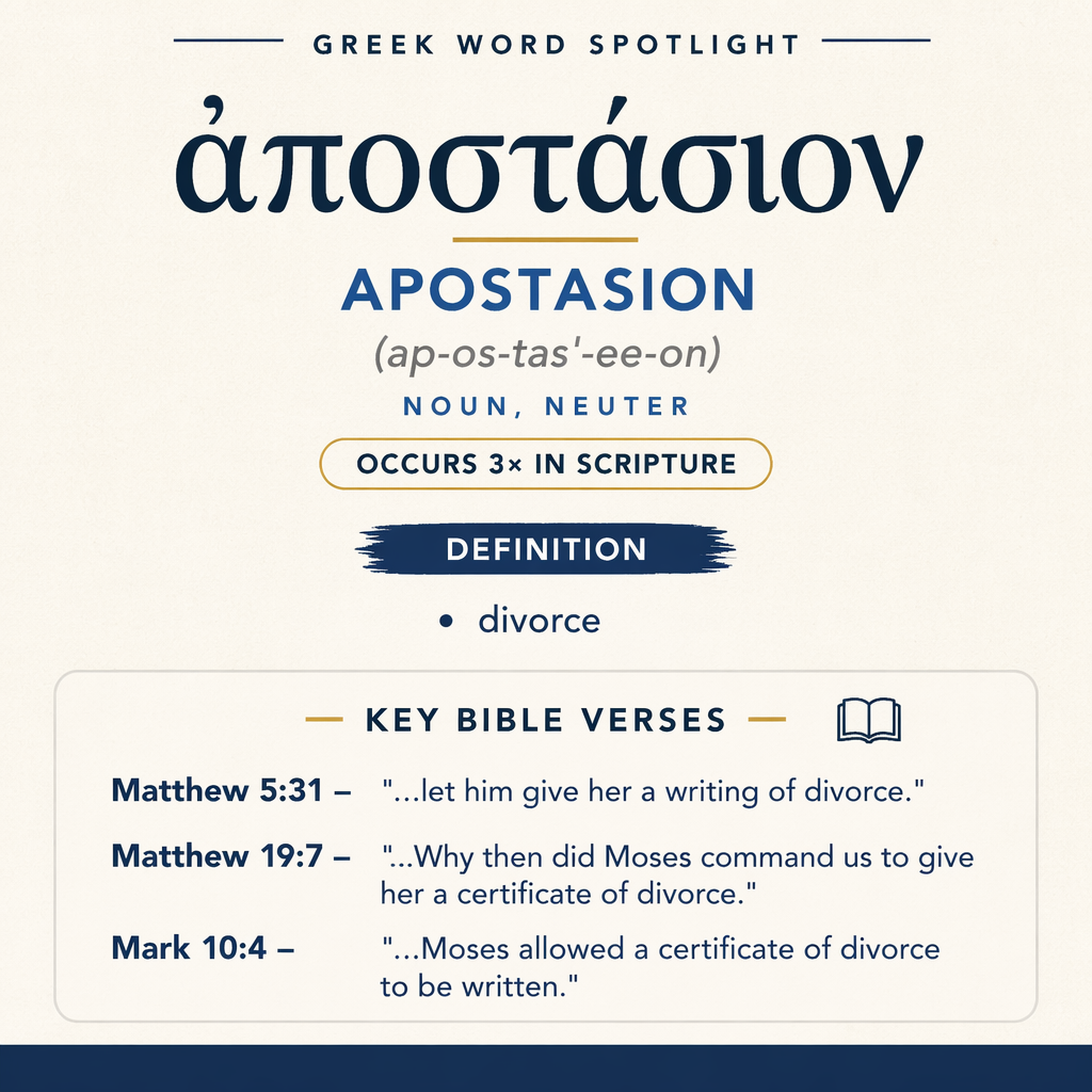 Understanding the Meaning of Apostasion in Greek statistics