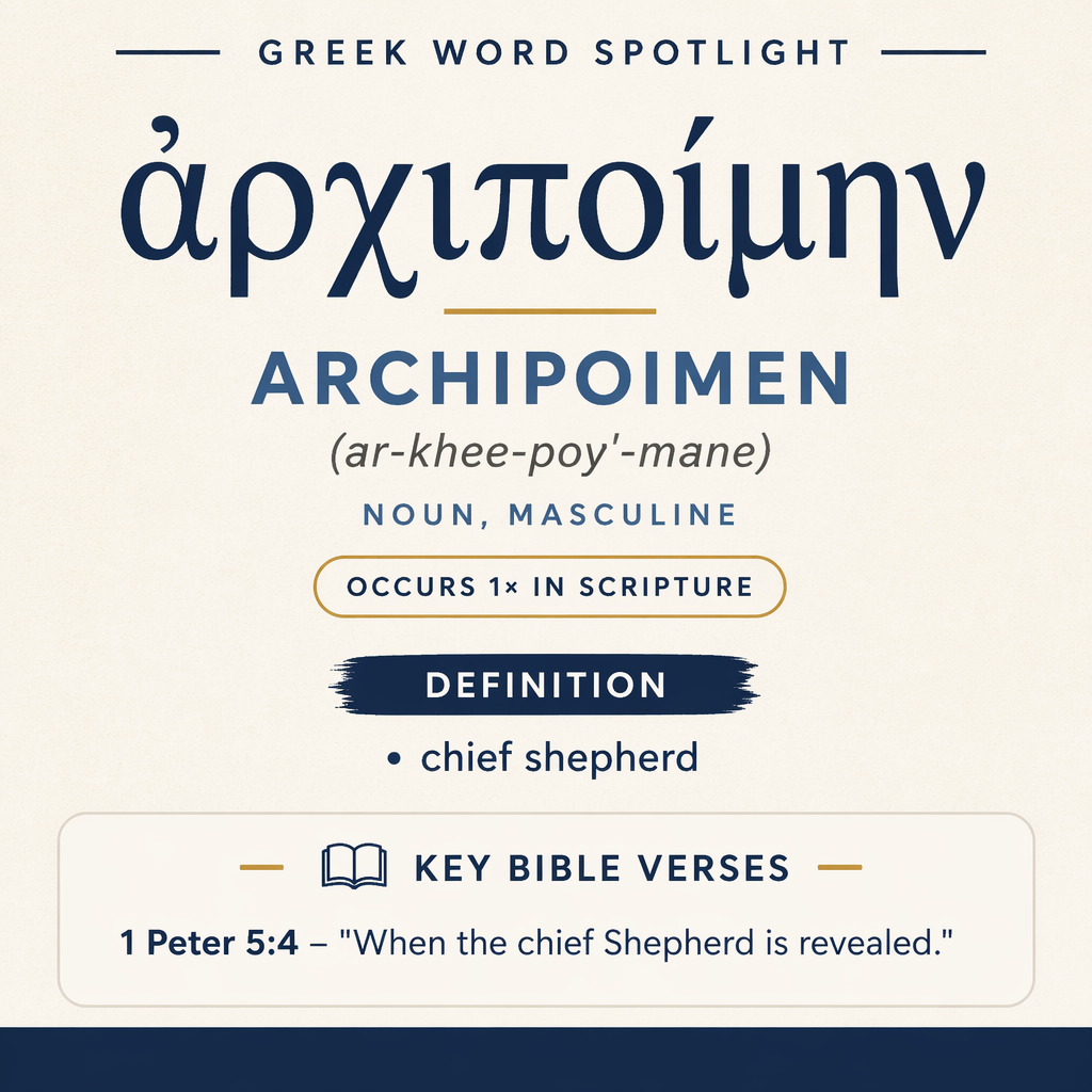 Understanding the Meaning of Archipoimen in Greek statistics