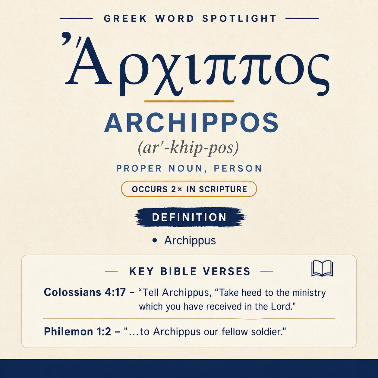Understanding the Meaning of Archippos in Greek statistics