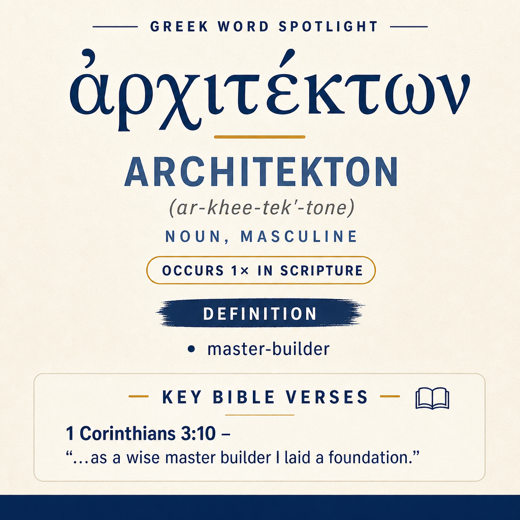 Understanding the Meaning of Architekton in Greek statistics