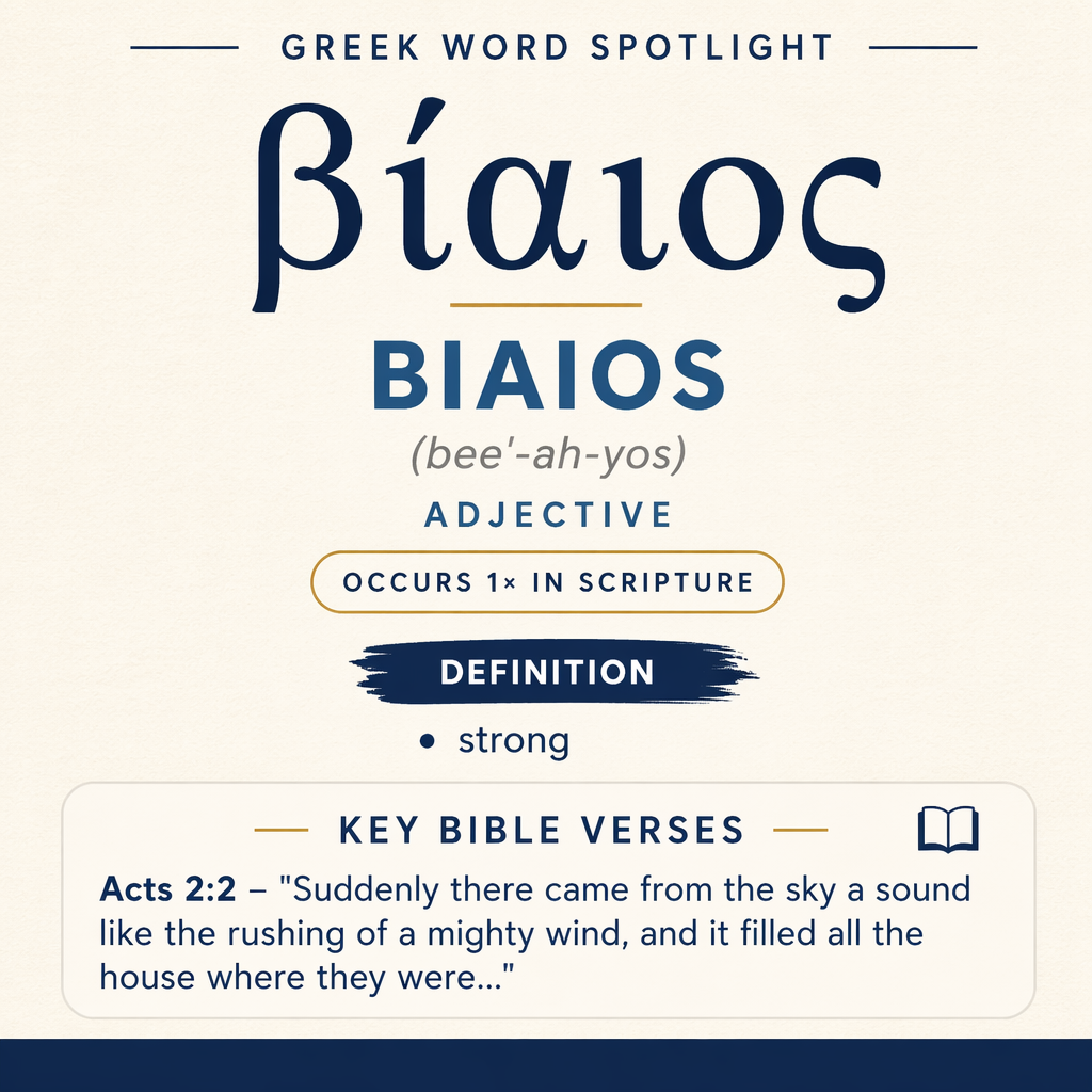 Understanding the Meaning of Biaios in Greek statistics