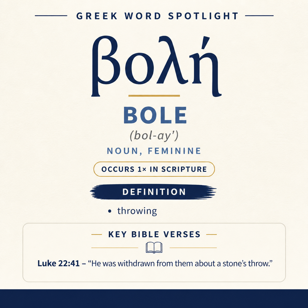 Understanding the Meaning of Bole in Greek statistics