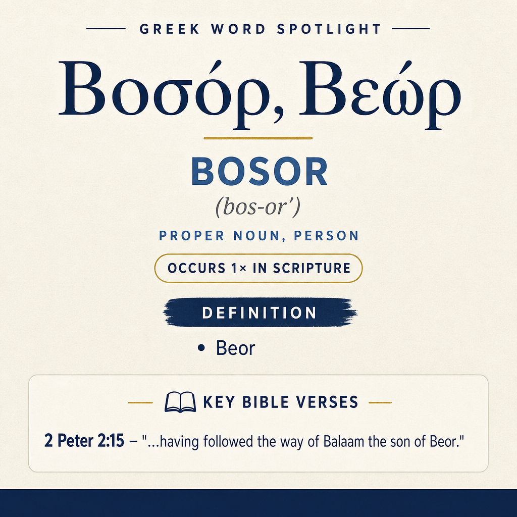 Understanding the Meaning of Bosor in Greek statistics