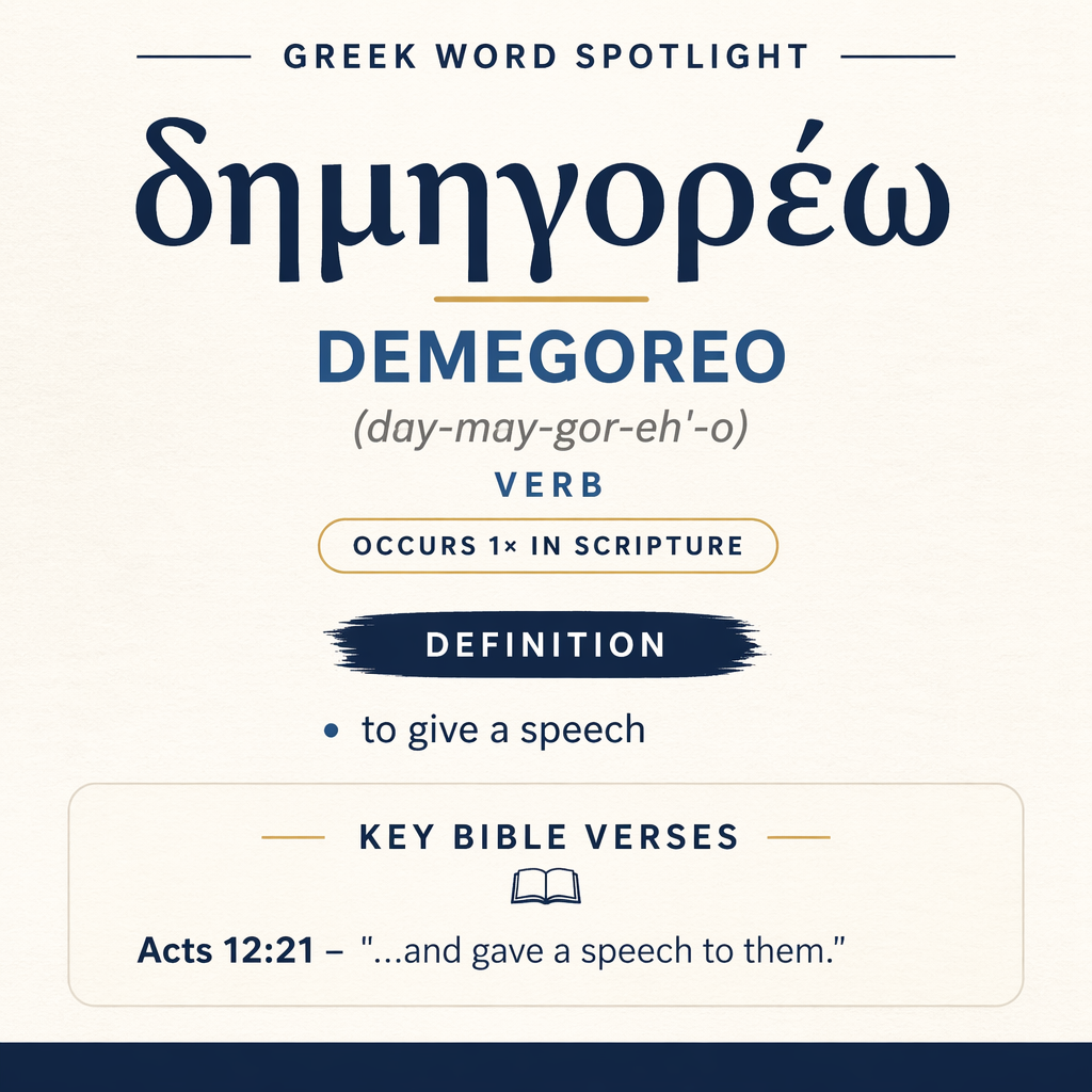 Understanding the Meaning of Demegoreo in Greek statistics