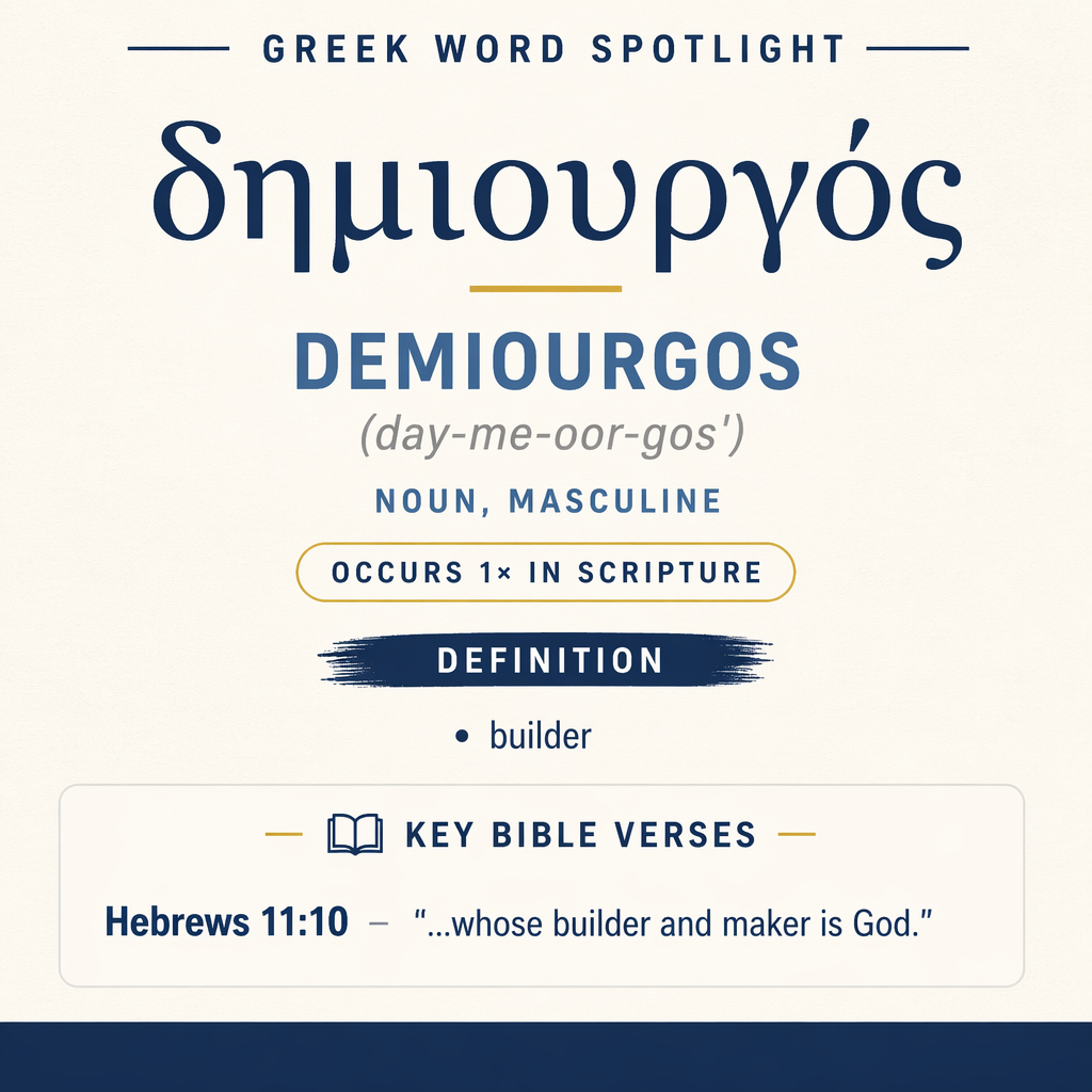 Understanding the Meaning of Demiourgos in Greek statistics