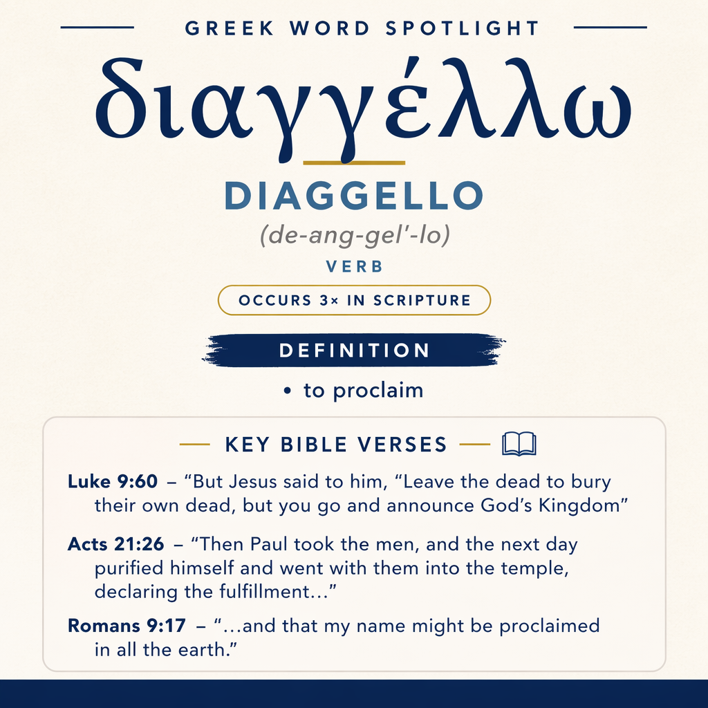 Understanding the Meaning of Diaggello in Greek statistics