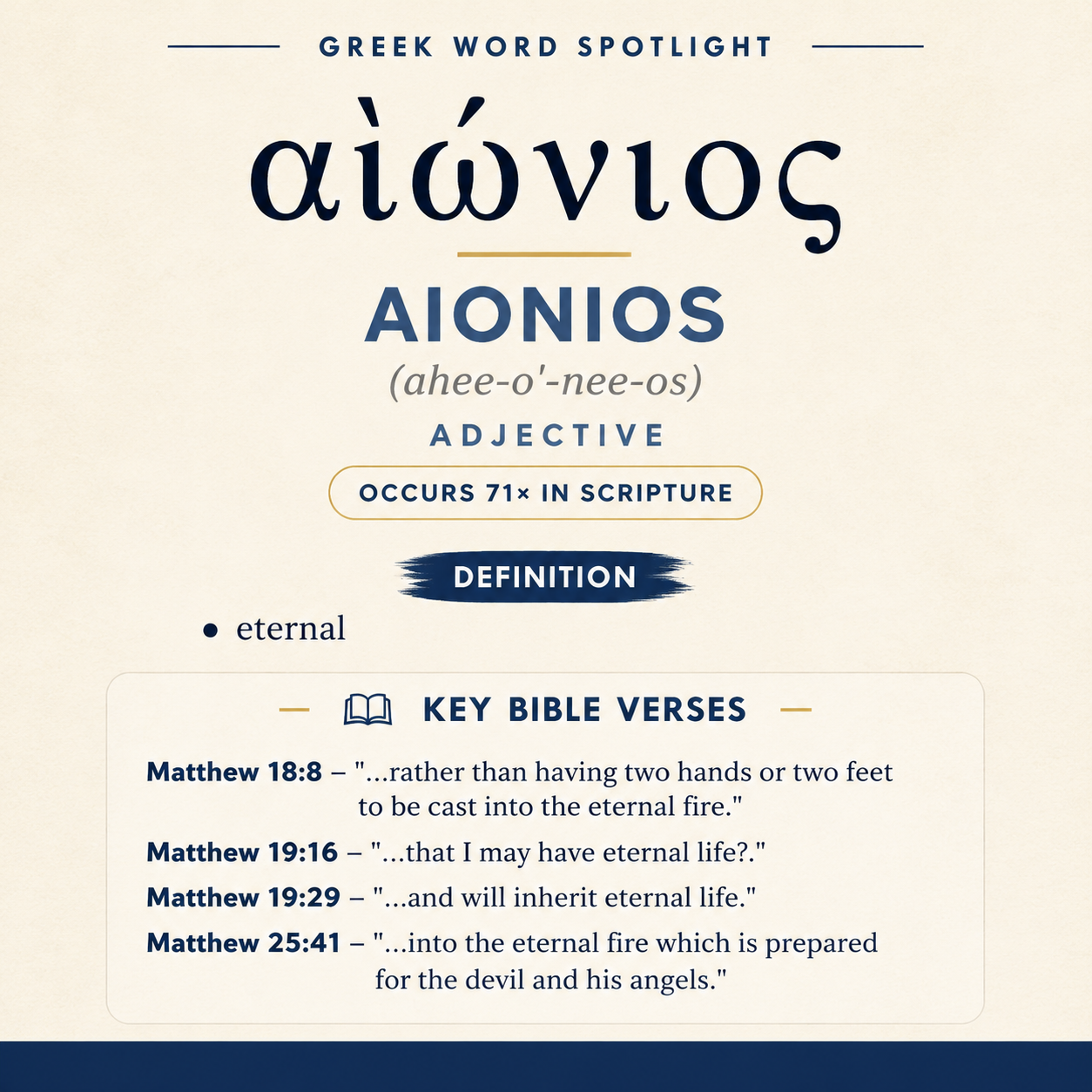 Understanding the Significance of Aionios in Greek statistics