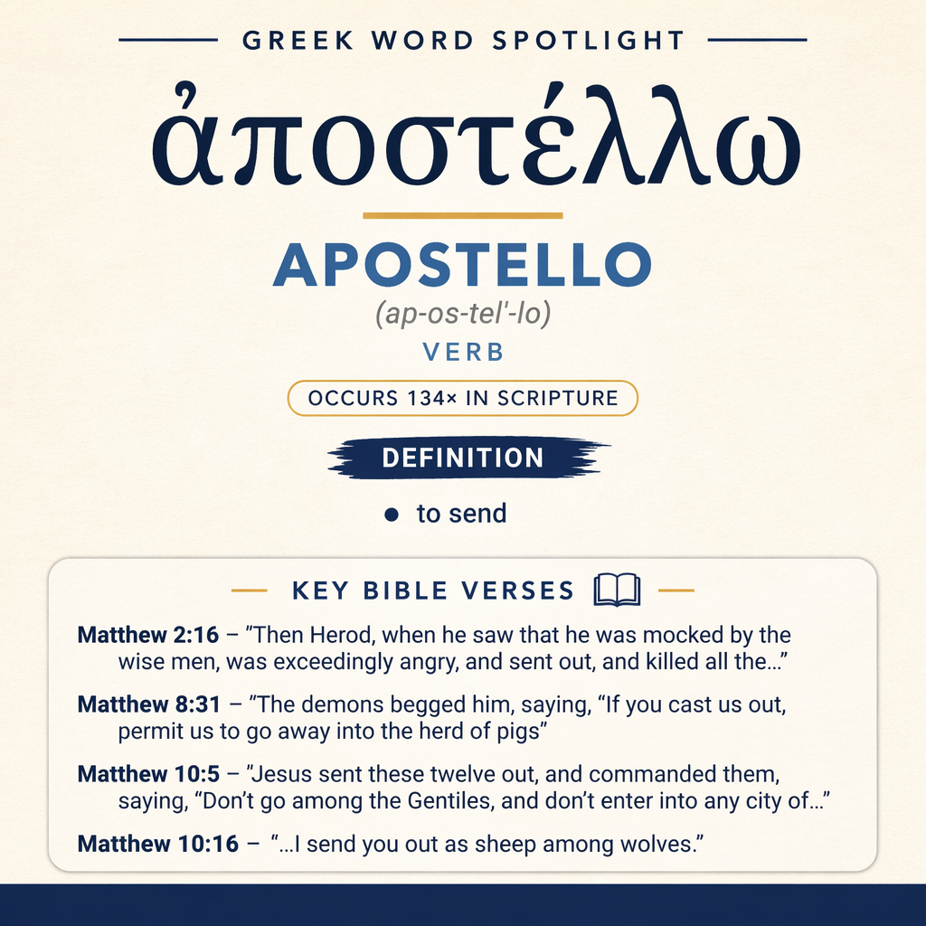 Understanding the Significance of Apostello in the Greek statistics