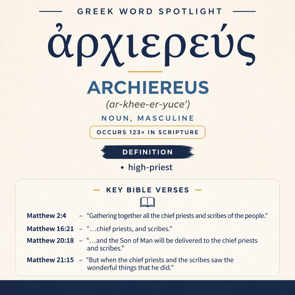 Understanding the Significance of Archiereus in Greek statistics