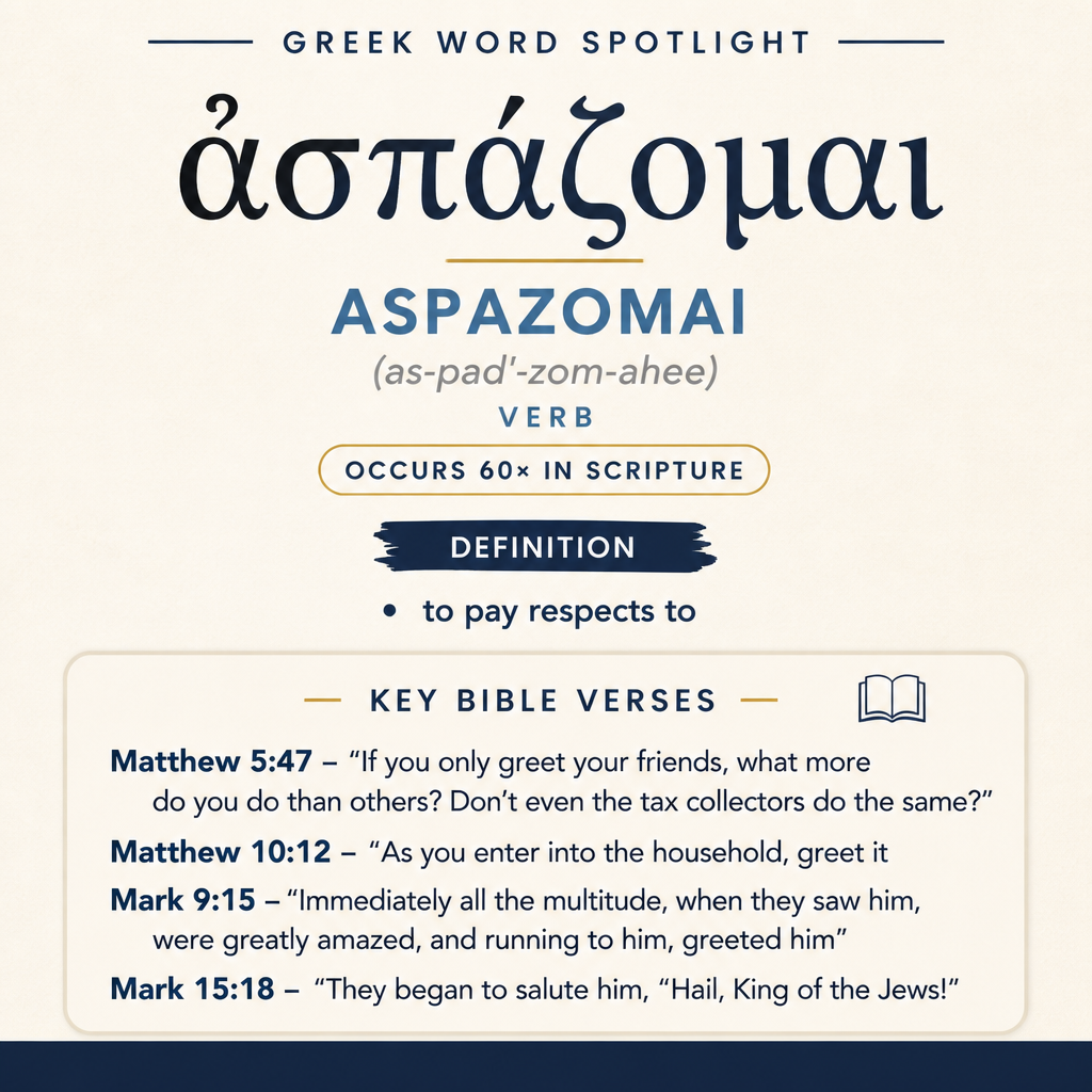 Understanding the Significance of Aspazomai in Greek statistics
