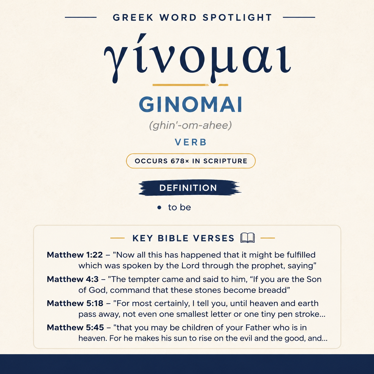 Understanding the Significance of Ginomai in Greek statistics