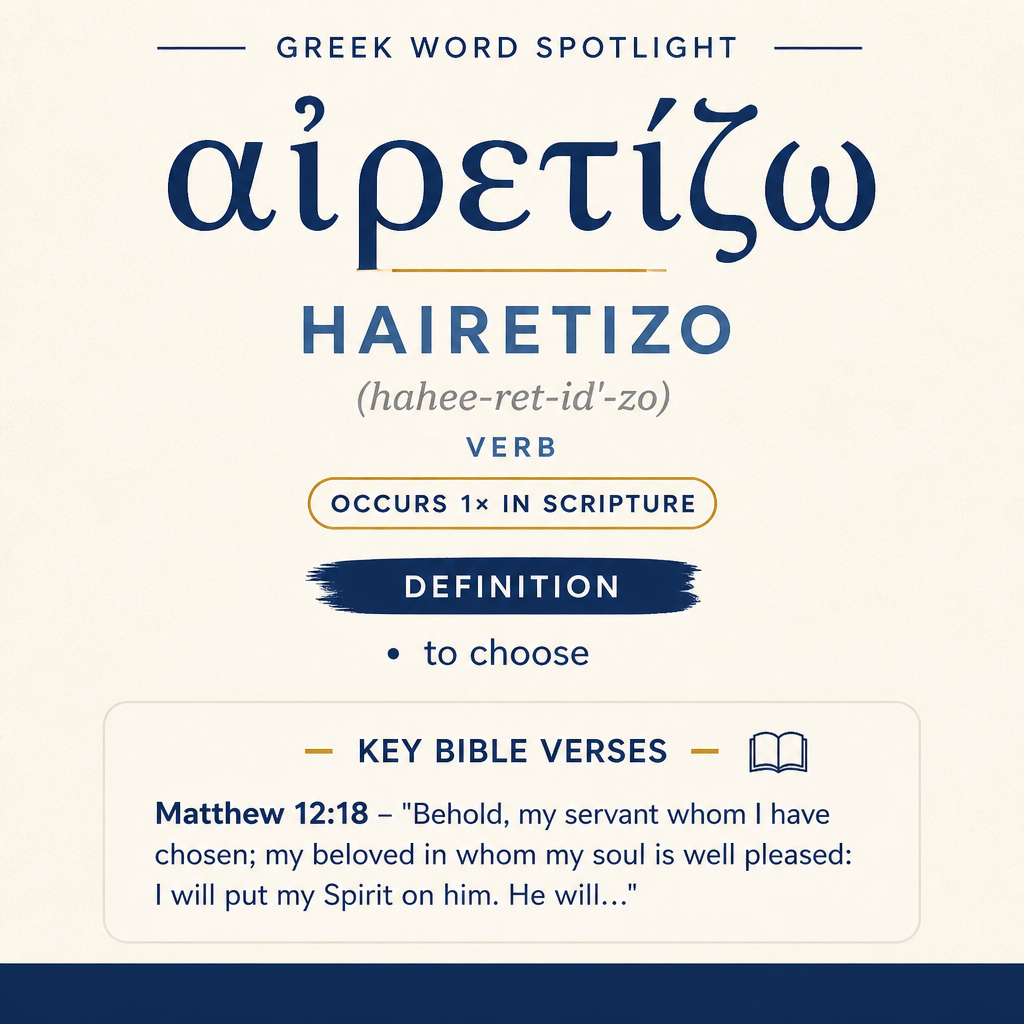 Understanding the Significance of Hairetizo in Greek statistics