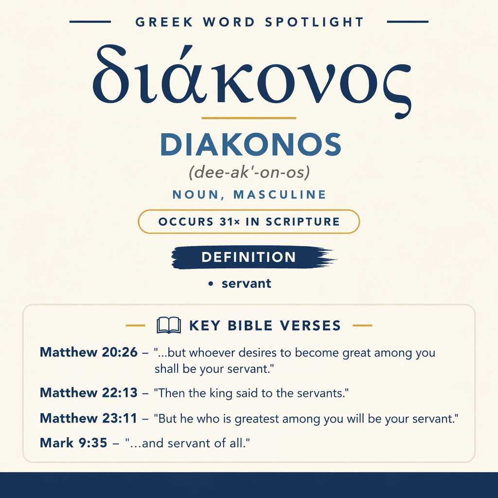 Exploring the Meaning of Diakonos in Greek statistics
