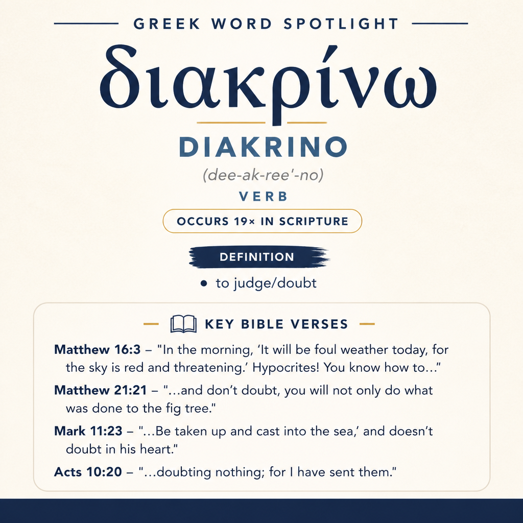Exploring the Meaning of Diakrino in Greek statistics