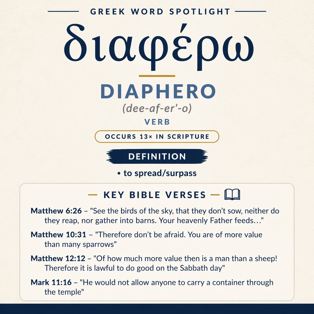 Exploring the Meaning of Diaphero in Greek statistics