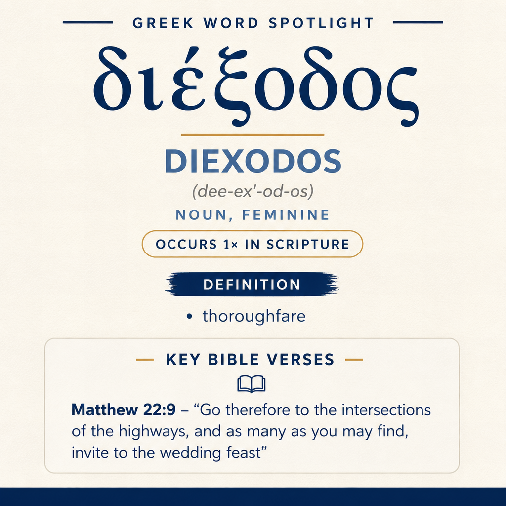 Exploring the Meaning of Diexodos in Greek statistics