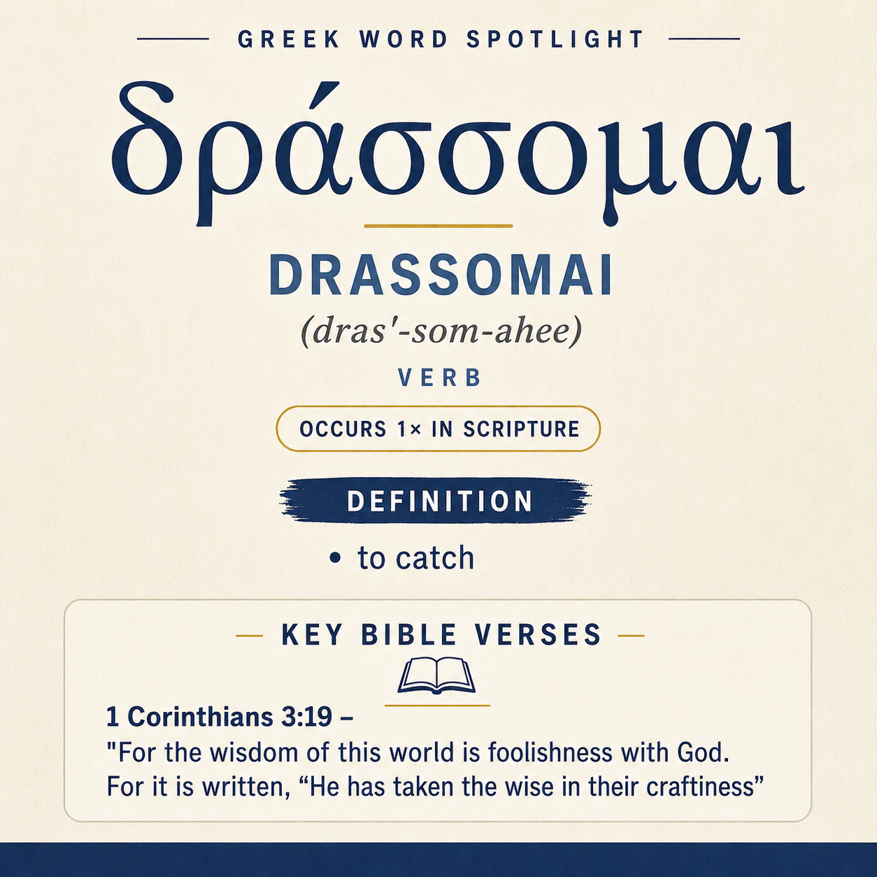 Exploring the Meaning of Drassomai in Greek statistics