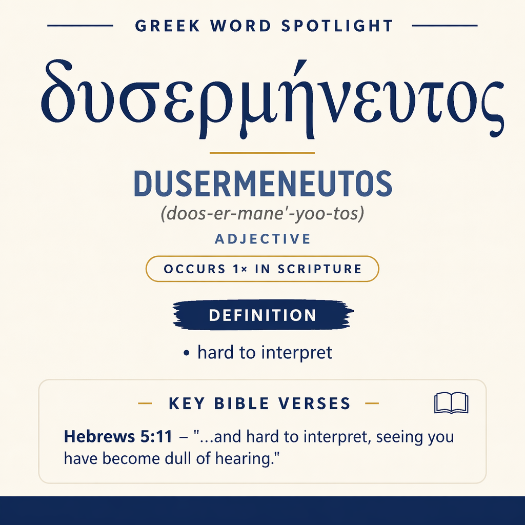 Exploring the Meaning of Dusermeneutos in Greek statistics