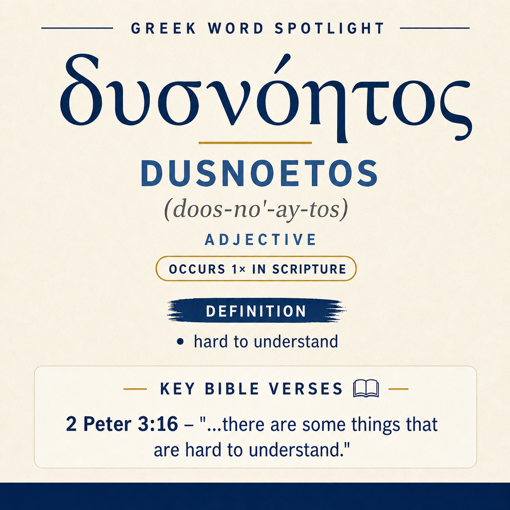 Exploring the Meaning of Dusnoetos in Greek statistics