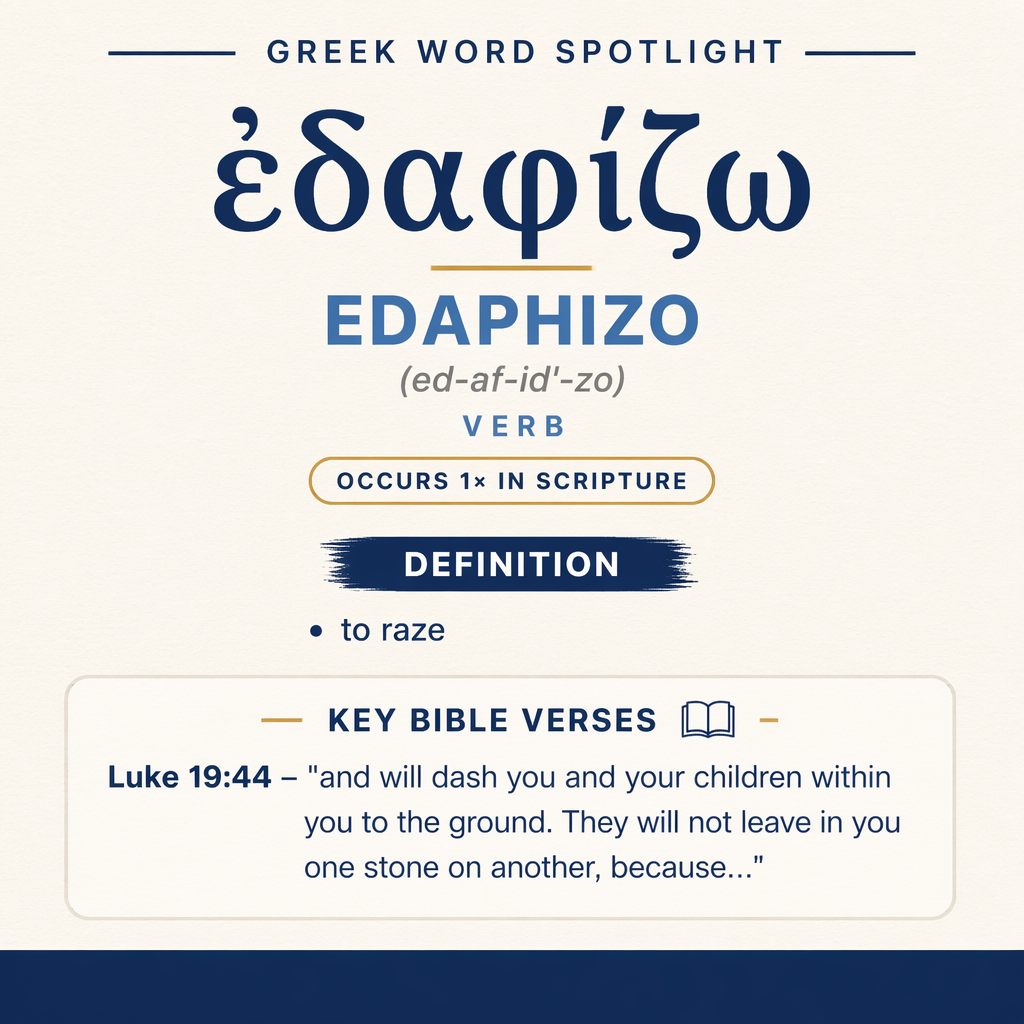 Exploring the Meaning of Edaphizo in Greek statistics