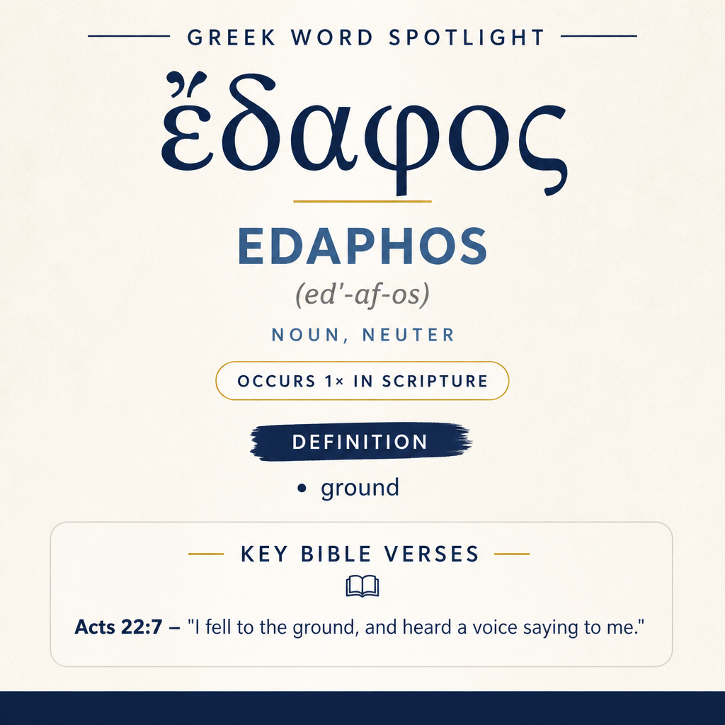 Exploring the Meaning of Edaphos in Greek statistics