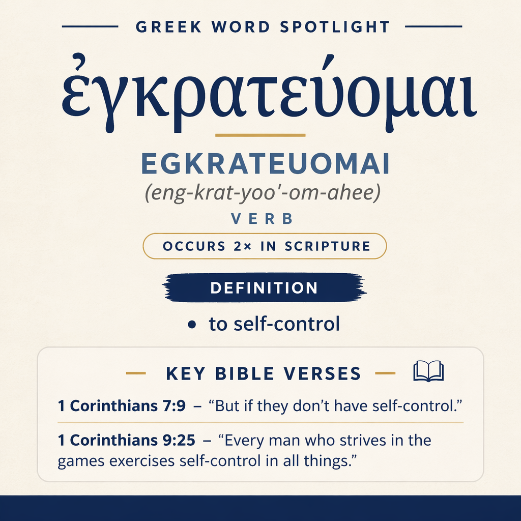 Exploring the Meaning of Egkrateuomai in Greek statistics
